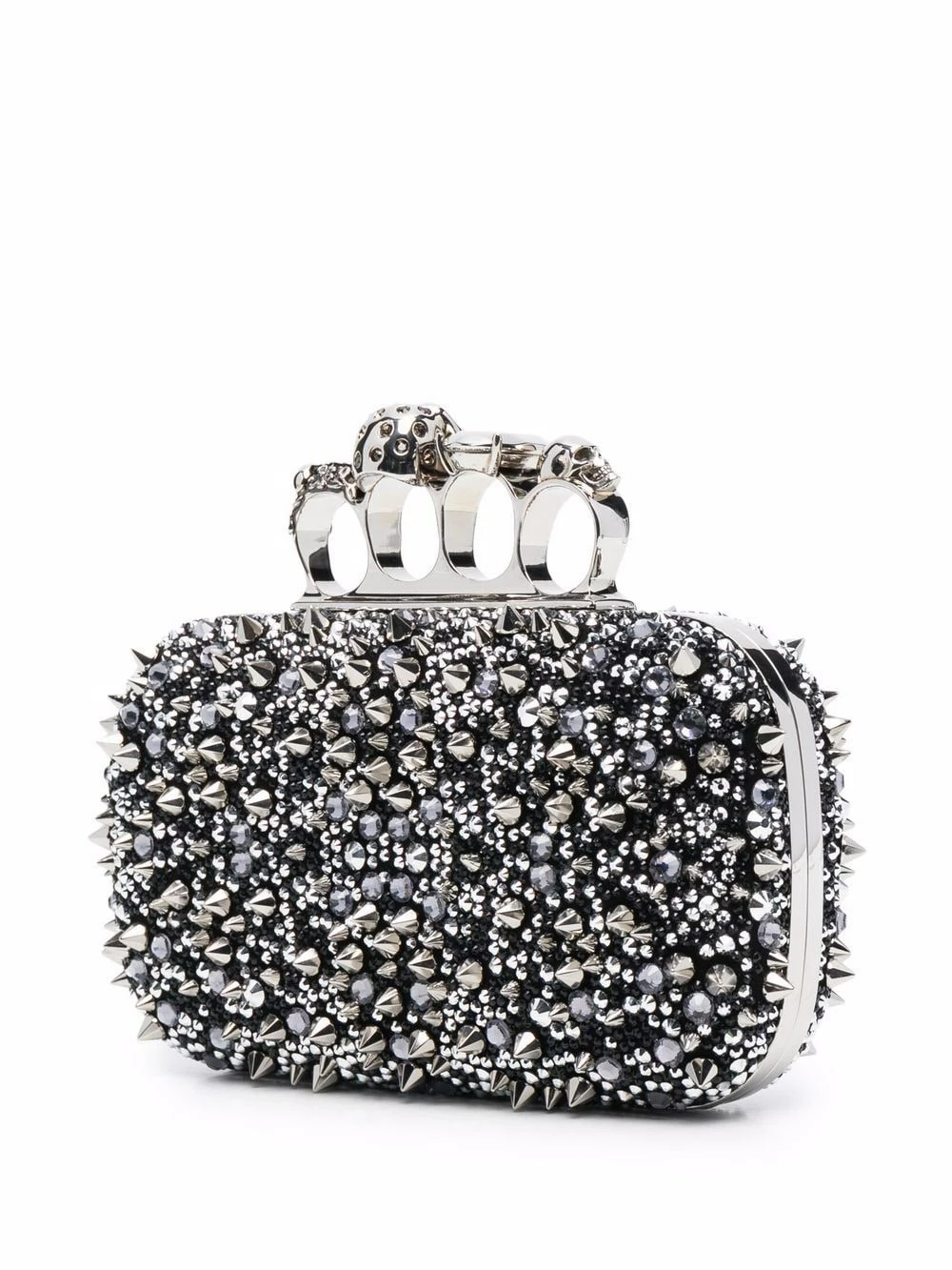 Alexander McQueen Four ring skull studded clutch 3 Alexander McQueen four-ring skull studded clutch