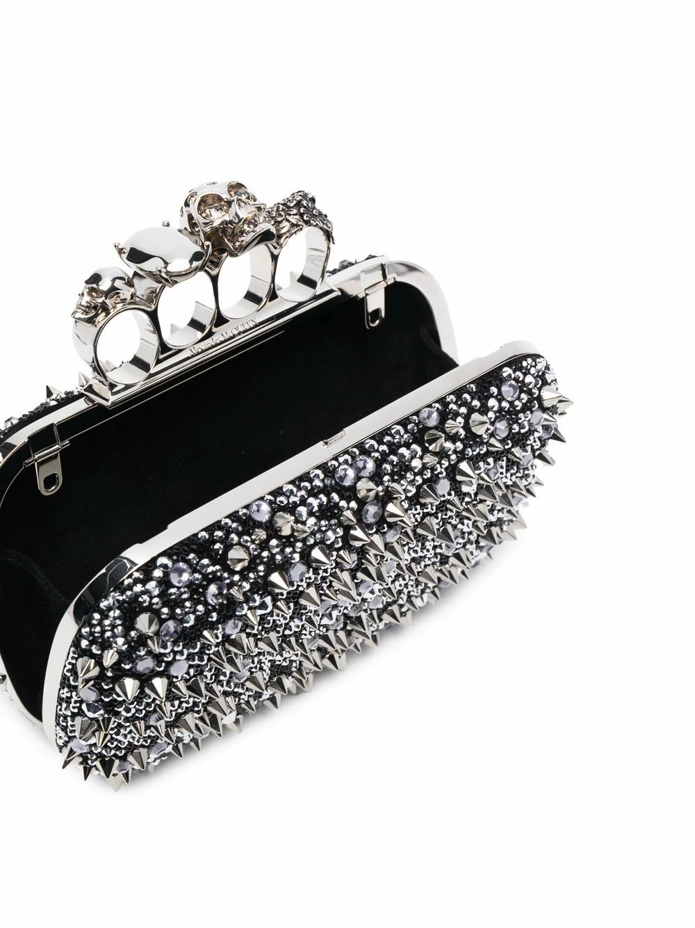 Alexander McQueen Four ring skull studded clutch 5 Alexander McQueen four-ring skull studded clutch