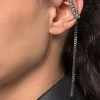 Alexander McQueen pave molten earcuff