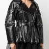 Alexander McQueen belted-waist biker jacket