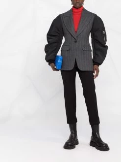 Alexander McQueen puff-sleeve single-breasted blazer