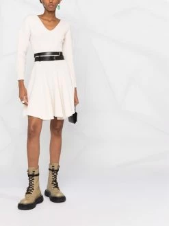 Alexander McQueen long-sleeve V-neck dress