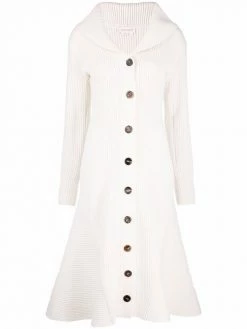 Alexander McQueen ribbed knit flared dress