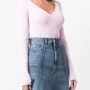 Alexander McQueen V-neck ribbed top
