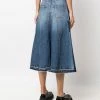 Alexander McQueen flared denim midi skirt
