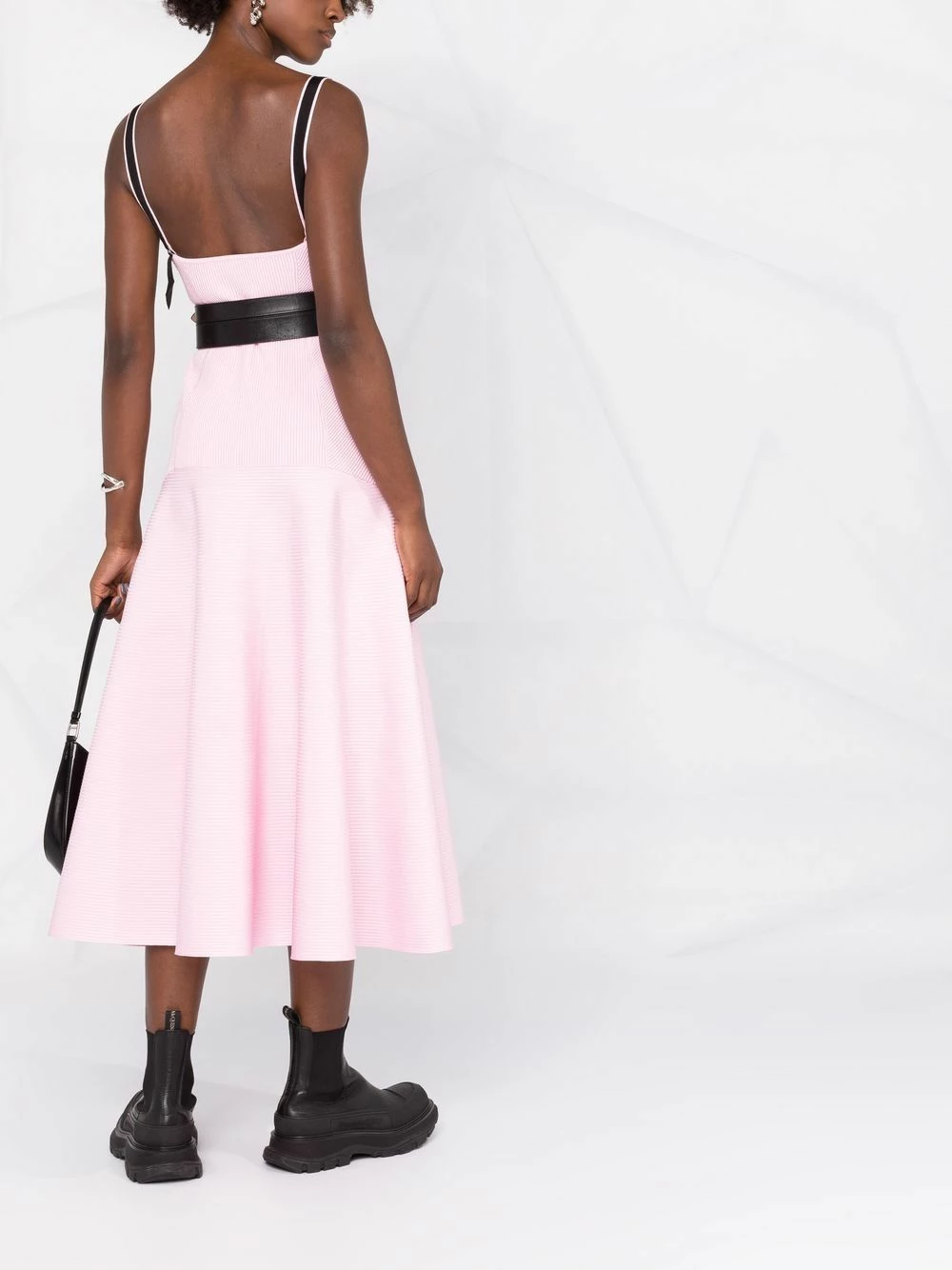 Alexander McQueen Sweetheart neck ribbed midi dress 6 Alexander McQueen sweetheart-neck ribbed midi dress