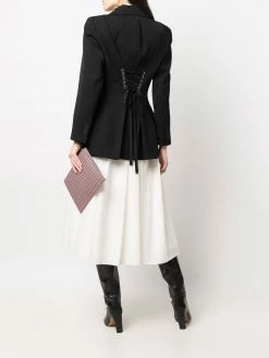 Alexander McQueen rear-tie single-breasted blazer