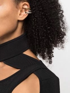 Alexander McQueen Punk logo-engraved chain-detail single ear cuff