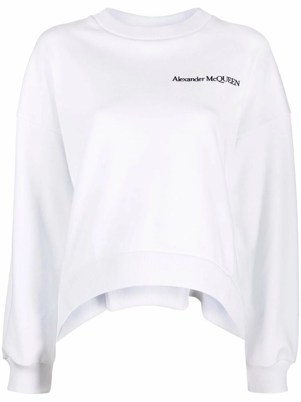 Alexander McQueen Corset back logo sweatshirt 1 Alexander McQueen corset-back logo sweatshirt