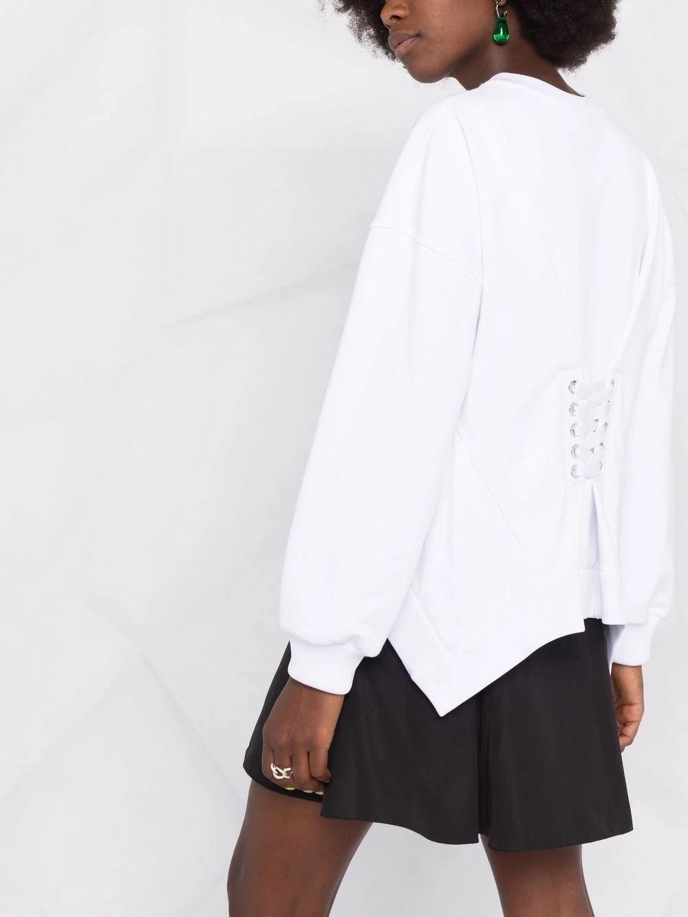 Alexander McQueen Corset back logo sweatshirt 3 Alexander McQueen corset-back logo sweatshirt