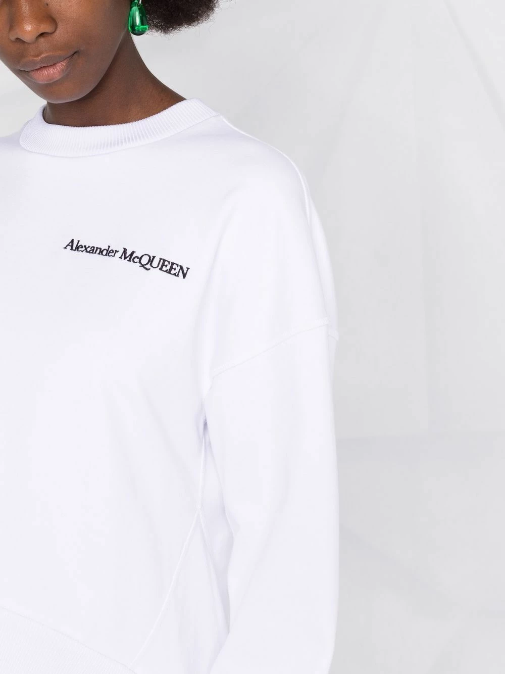 Alexander McQueen Corset back logo sweatshirt 5 Alexander McQueen corset-back logo sweatshirt