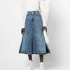 Alexander McQueen A-line denim skirt