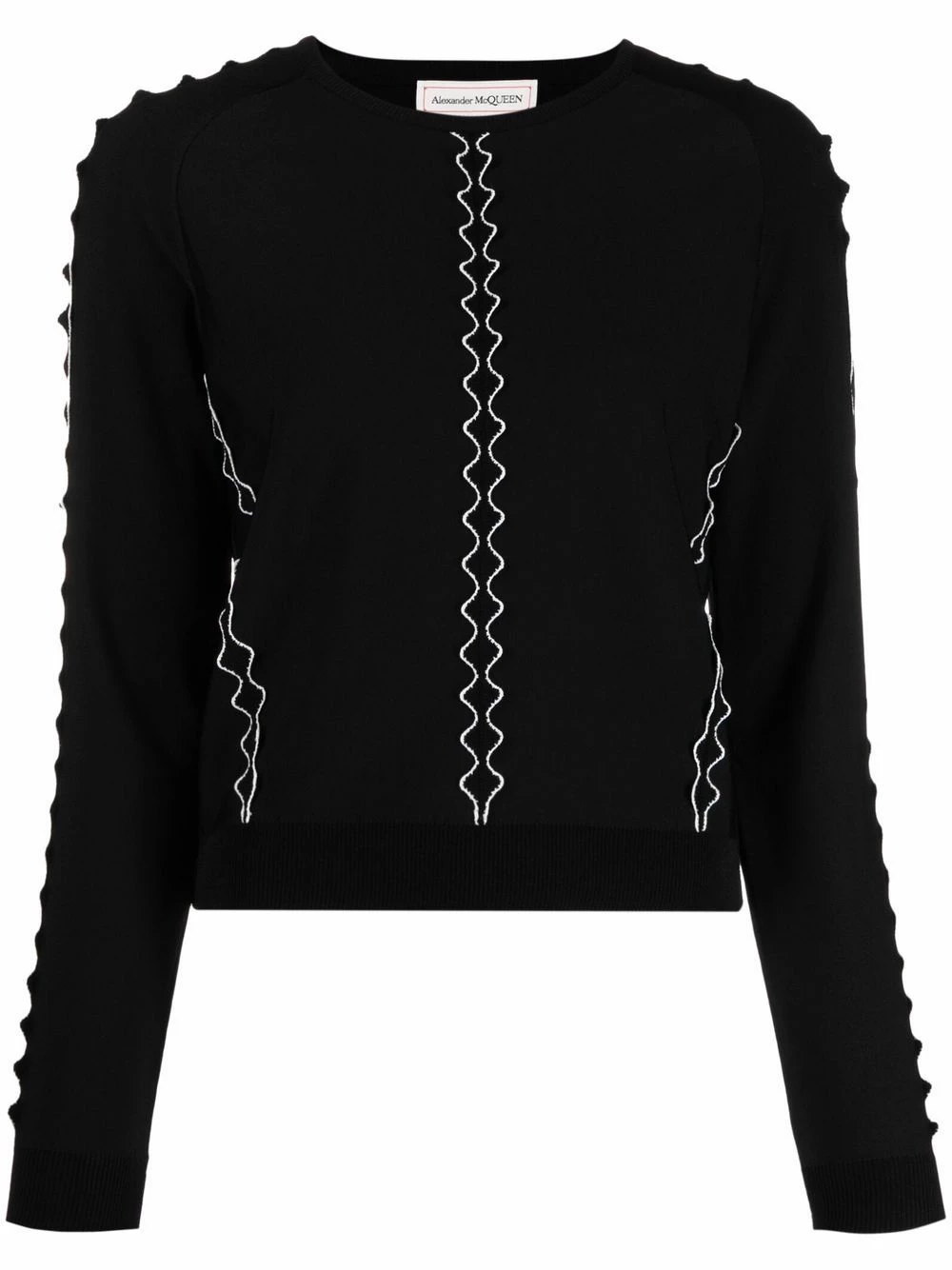 Alexander McQueen Knitted embroidered blouse 1 Alexander McQueen knitted embroidered blouse