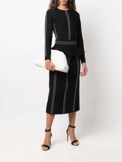 Alexander McQueen knitted embroidered blouse