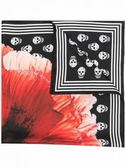 Alexander McQueen floral-print silk scarf