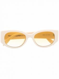 Alexander McQueen logo-print arm sunglasses