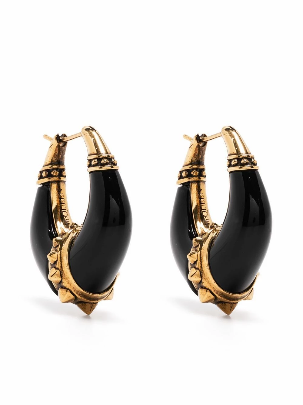 Alexander McQueen Two tone hoop earrings 1 Alexander McQueen two-tone hoop earrings