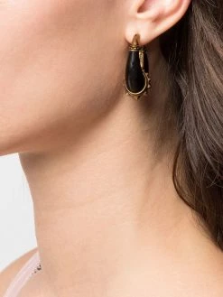 Alexander McQueen two-tone hoop earrings