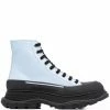 Alexander McQueen Tread Slick ankle lace-up boots