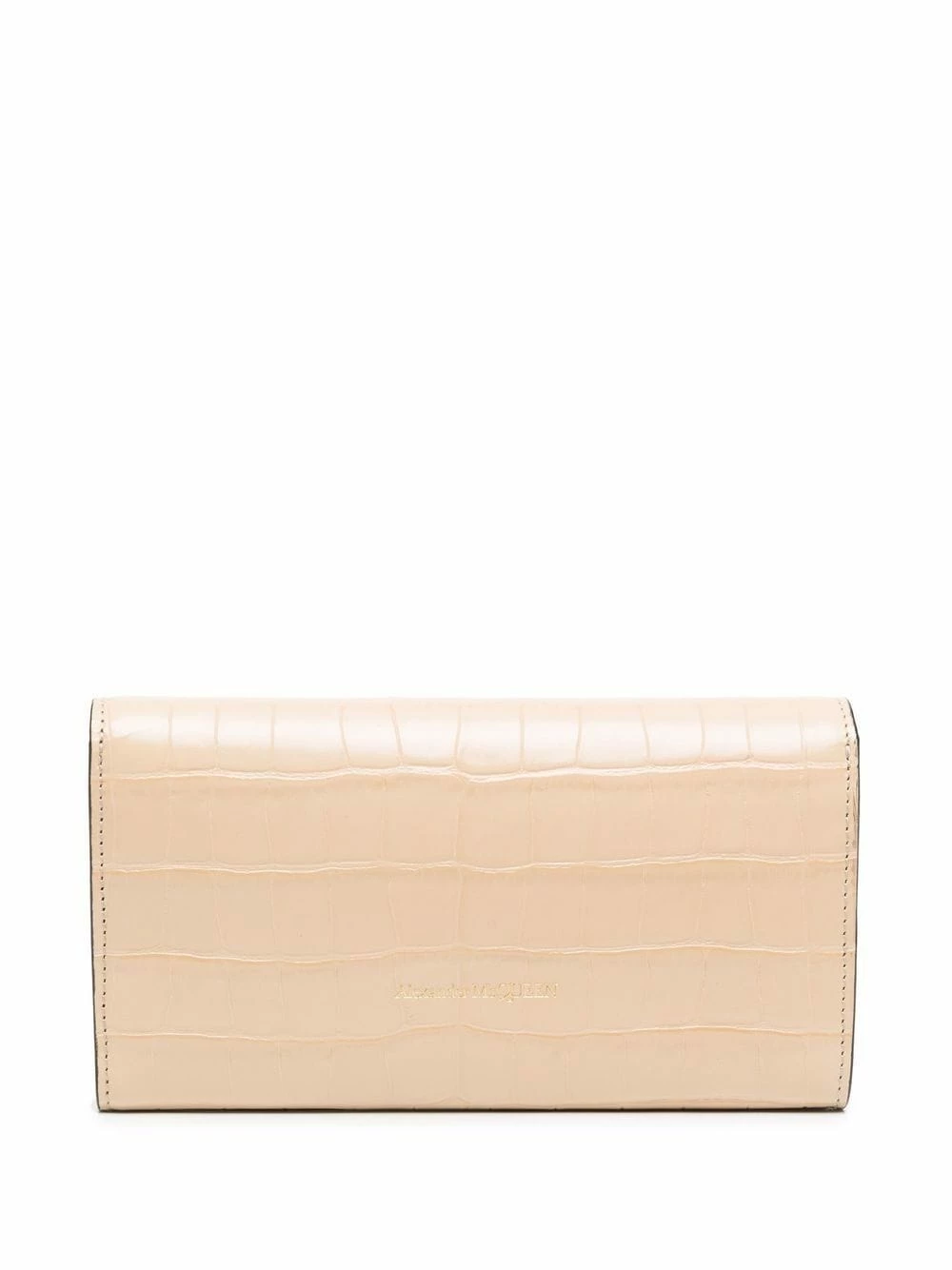 Alexander McQueen Crocodile embossed effect wallet 2 Alexander McQueen crocodile-embossed effect wallet