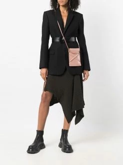 Alexander McQueen logo-print contrast-stitching crossbody bag