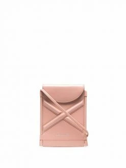 Alexander McQueen logo-print contrast-stitching crossbody bag