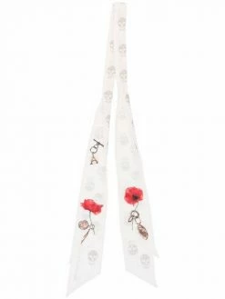 Alexander McQueen Skull-print skinny scarf