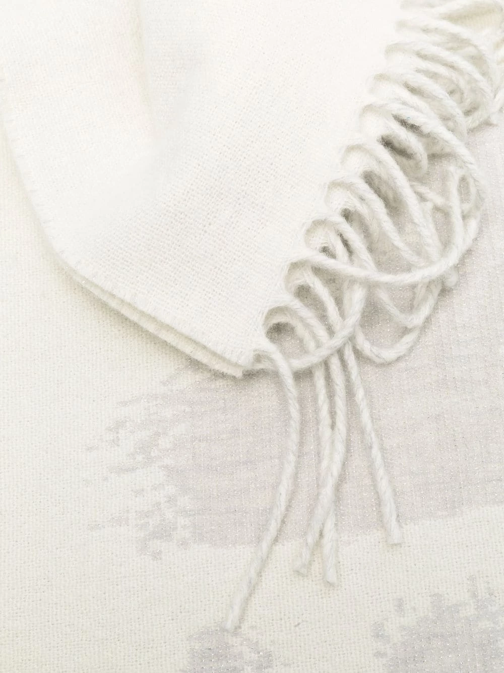 Alexander McQueen Logo print frayed scarf 3 Alexander McQueen logo-print frayed scarf