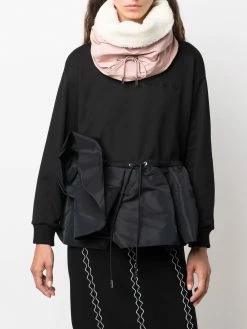 Alexander McQueen reversible logo-print shearling scarf