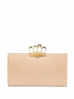 Alexander McQueen embossed knuckleduster clutch bag