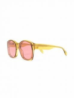 Alexander McQueen oversized round-frame sunglasses