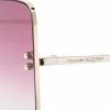 Alexander McQueen square-frame pink-tinted sunglasses