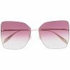 Alexander McQueen square-frame pink-tinted sunglasses