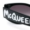Alexander McQueen oval-frame logo-print sunglasses