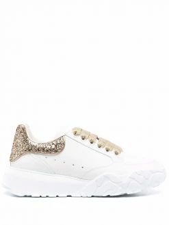 Alexander McQueen Court glitter-counter sneakers