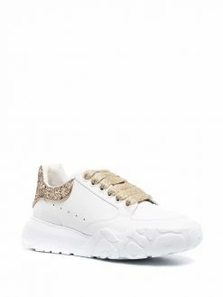 Alexander McQueen Court glitter-counter sneakers