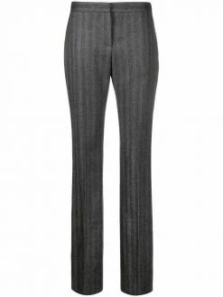 Alexander McQueen pinstripe tailored-cut slim trousers