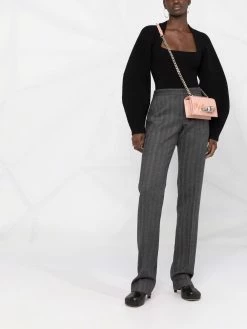 Alexander McQueen pinstripe tailored-cut slim trousers