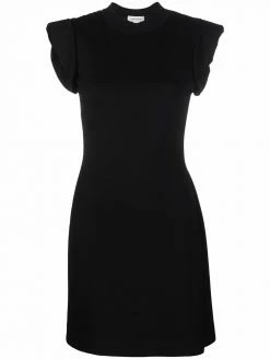 Alexander McQueen logo-print structured dress