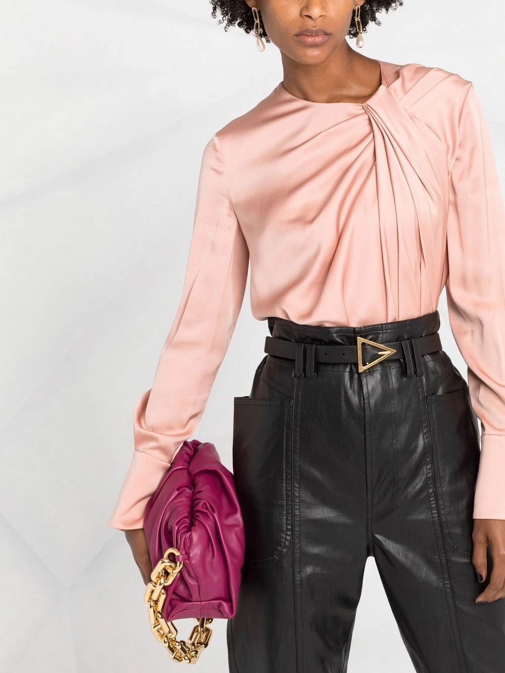 Alexander McQueen Draped effect blouse 5 Alexander McQueen draped-effect blouse