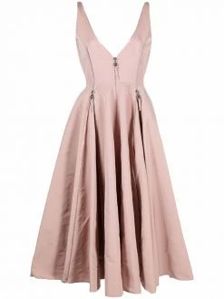 Alexander McQueen zip-detail flared dress