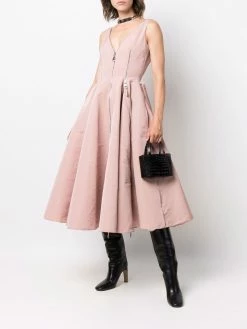 Alexander McQueen zip-detail flared dress