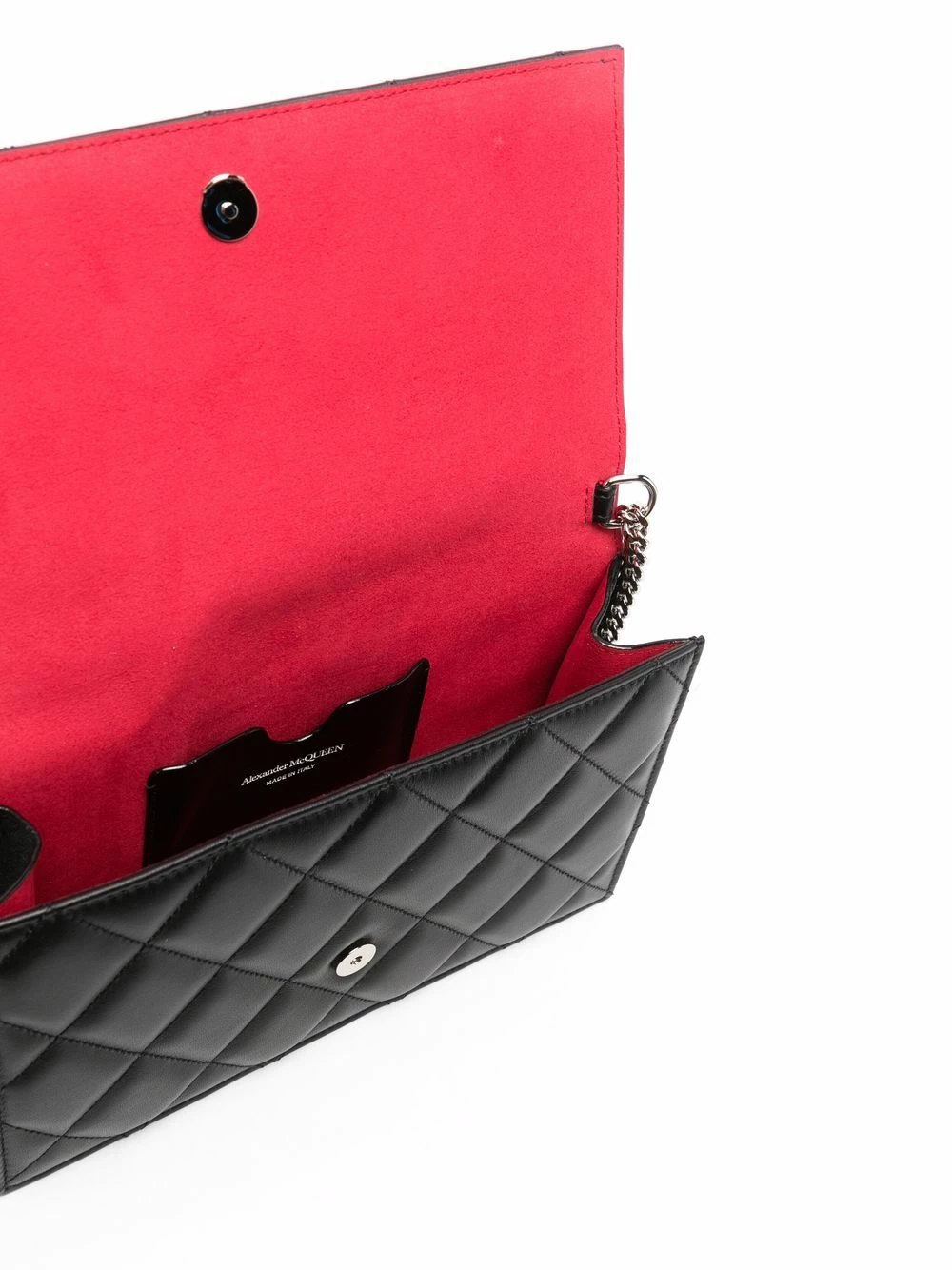 Alexander McQueen Logo print quilted finish shoulder bag 5 Alexander McQueen logo-print quilted-finish shoulder bag