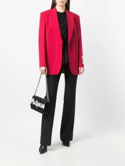 Alexander McQueen logo-print quilted-finish shoulder bag