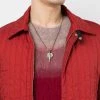 Alexander McQueen Logo pendant cable link necklace 4 Alexander McQueen logo-pendant cable-link necklace