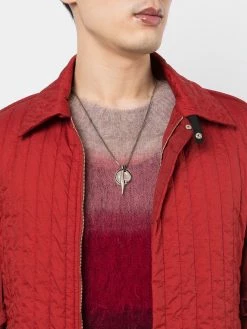 Alexander McQueen logo-pendant cable-link necklace