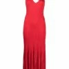 Alexander McQueen V-neck knitted midi dress