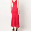 Alexander McQueen V-neck knitted midi dress