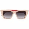 Alexander McQueen logo-print square-frame sunglasses