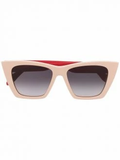 Alexander McQueen logo-print square-frame sunglasses